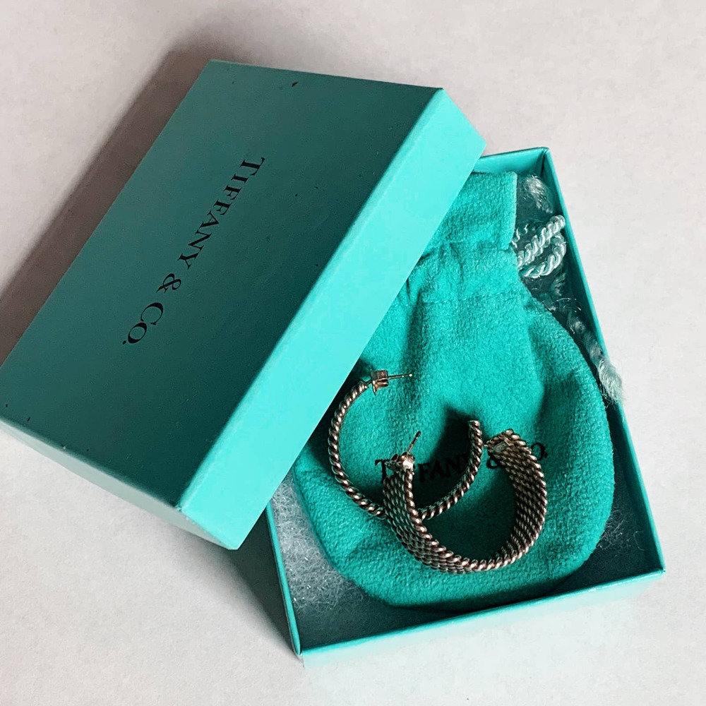 Tiffany & Co Somerset Mesh Hoops Earrings